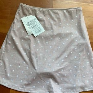 Tan High Waisted Skirt Swimmer Swimsuit Plus